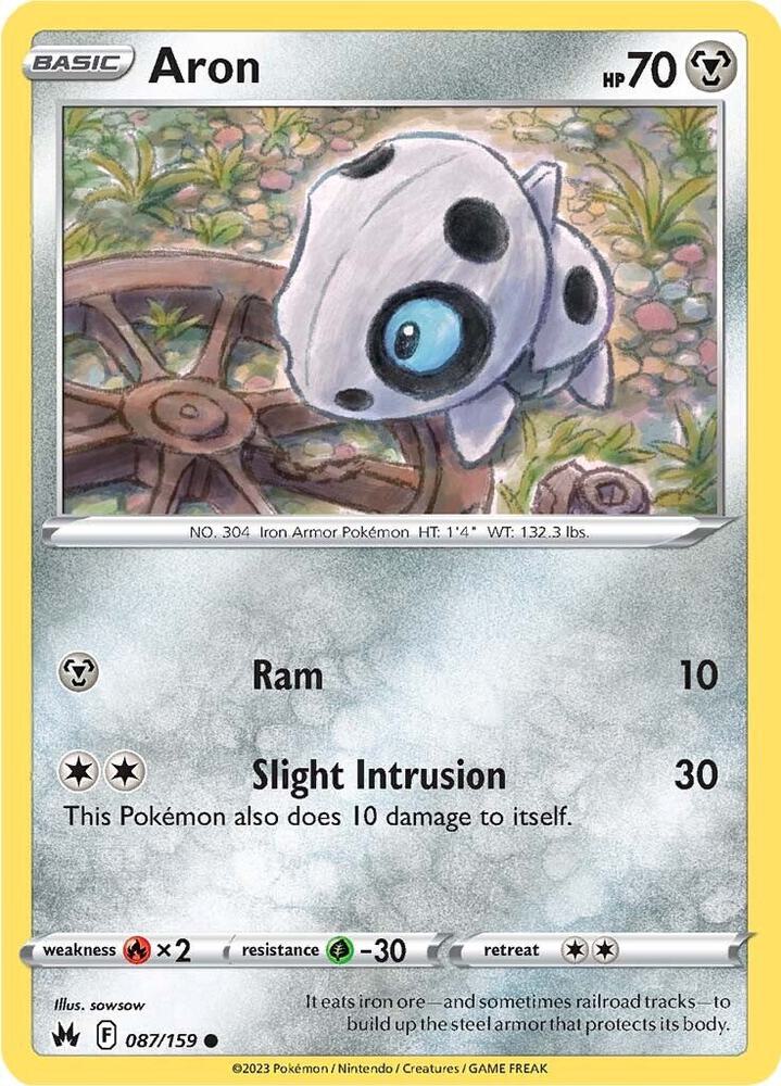 Aron Reverse Holo #087/159 – Crown Zenith