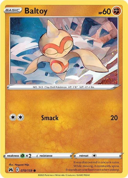 Baltoy Reverse Holo #070/159 – Crown Zenith