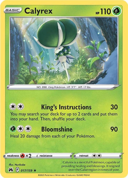 Calyrex Reverse Holo #017/159 – Crown Zenith
