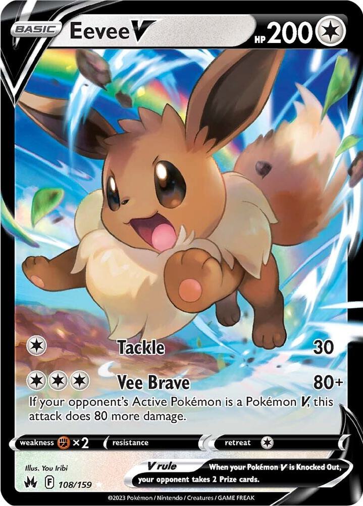 Eevee V (Holo Rare V) #108/159 – Crown Zenith