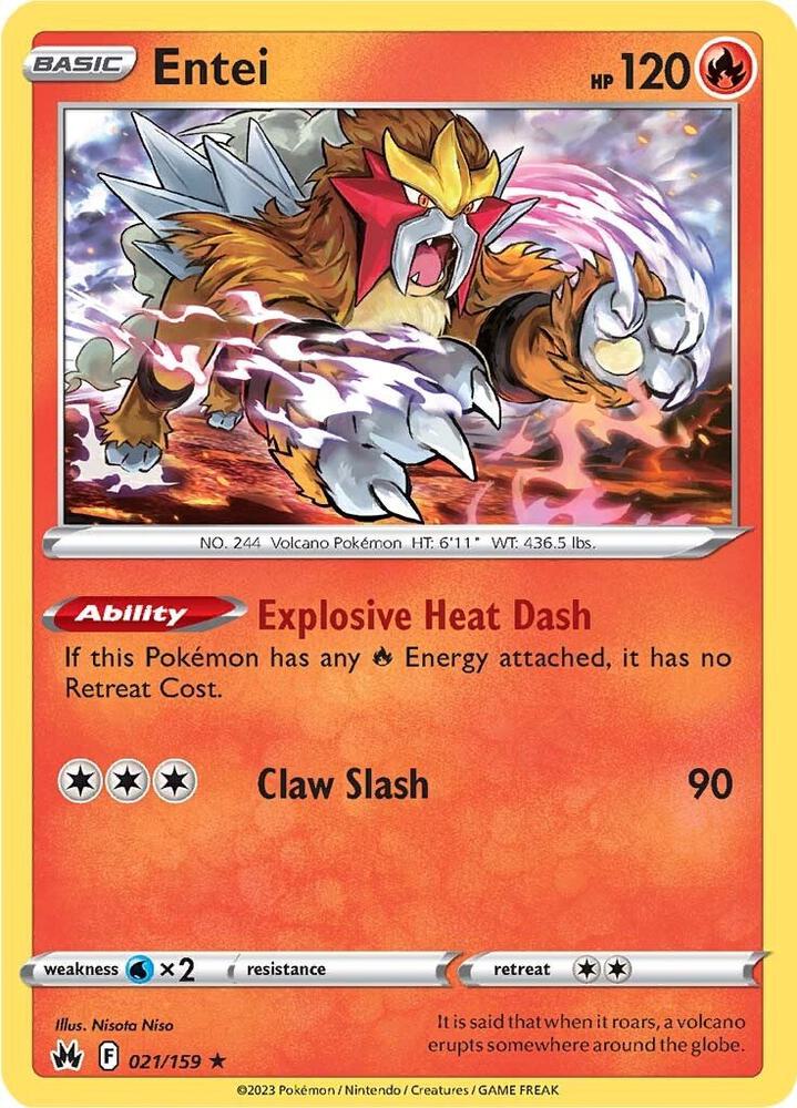 Entei Reverse Holo #021/159 – Crown Zenith