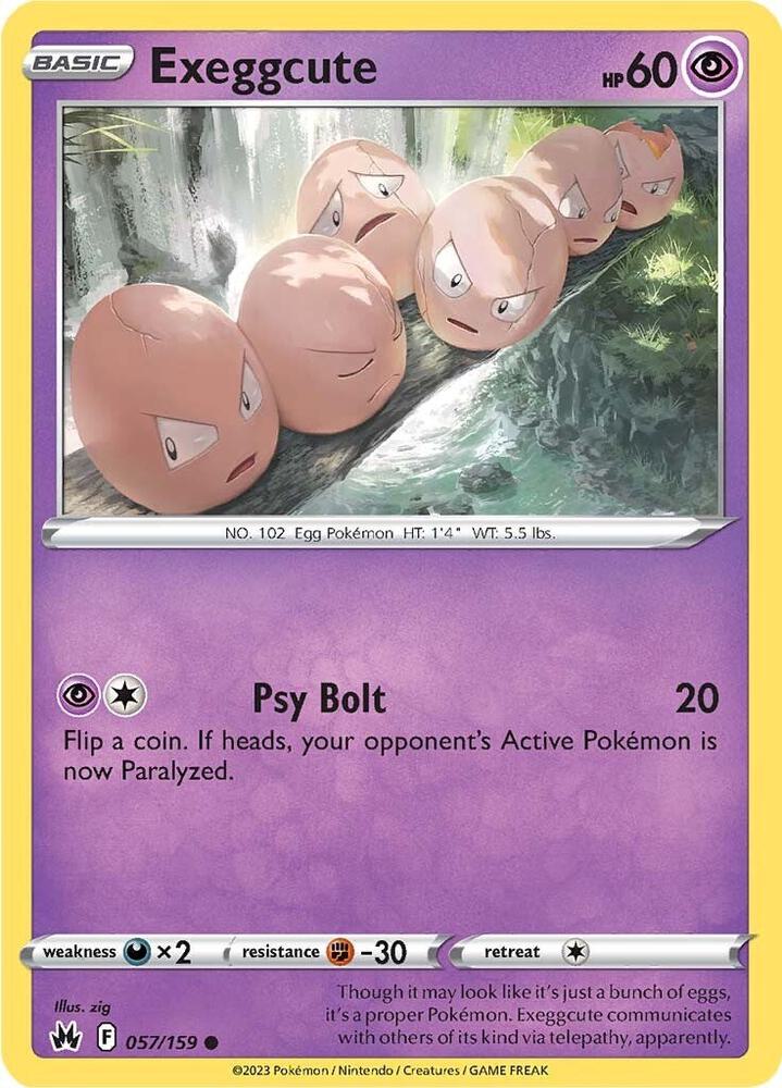 Exeggcute Reverse Holo #057/159 – Crown Zenith