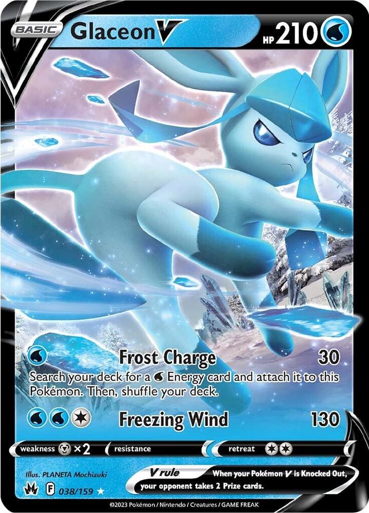 Glaceon V (Holo Rare V) #038/159 – Crown Zenith