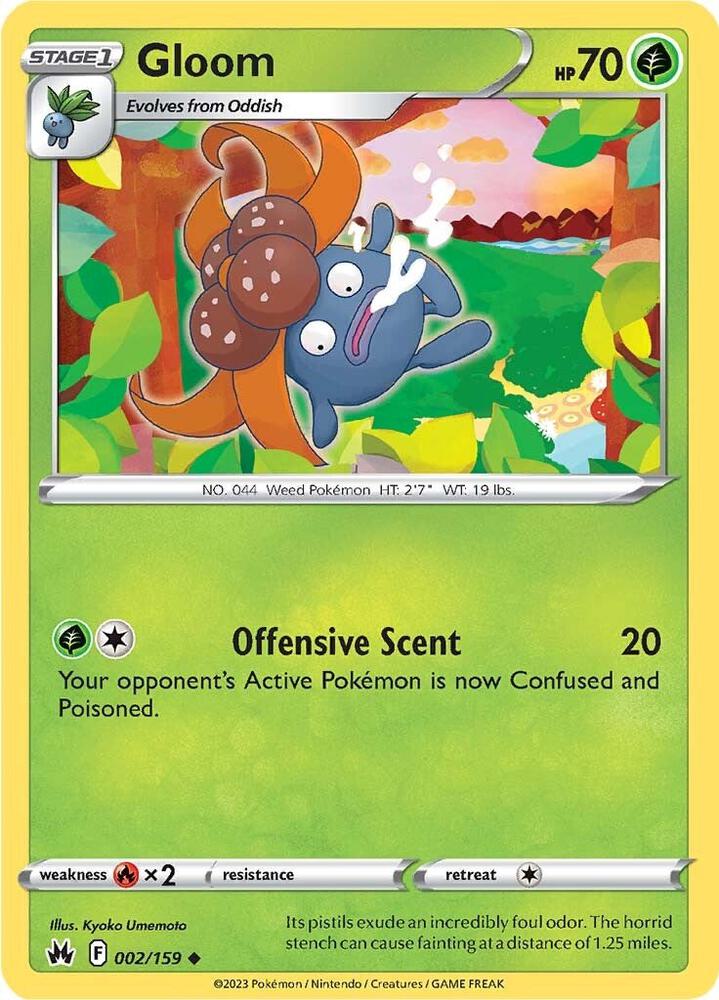 Gloom Reverse Holo #002/159 – Crown Zenith