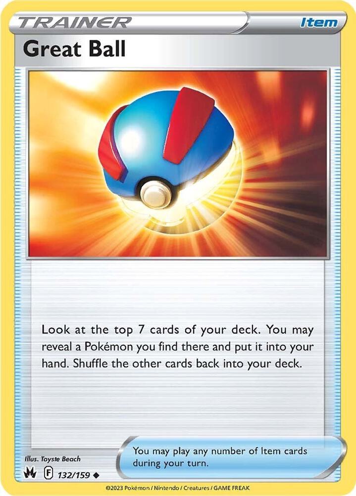 Great Ball Reverse Holo #132/159 – Crown Zenith