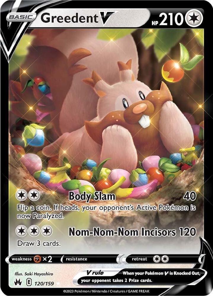 Greedent V (Holo Rare V) #120/159 – Crown Zenith