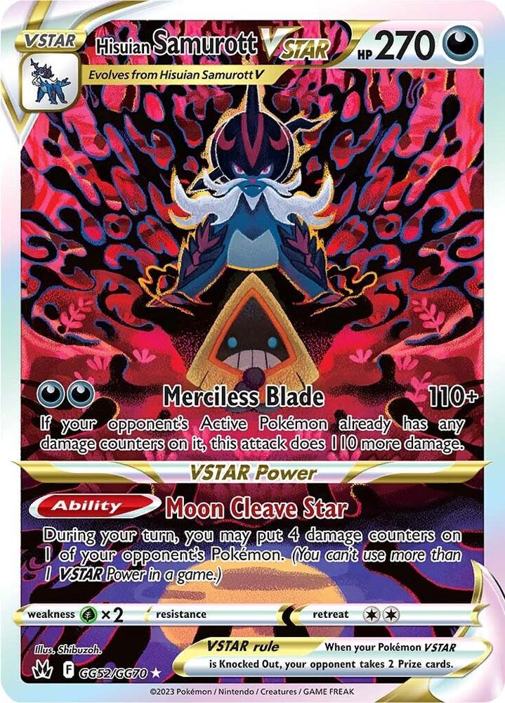 Hisuian Samurott VSTAR (Galarian Gallery VSTAR) #GG52/GG70 – Crown Zenith