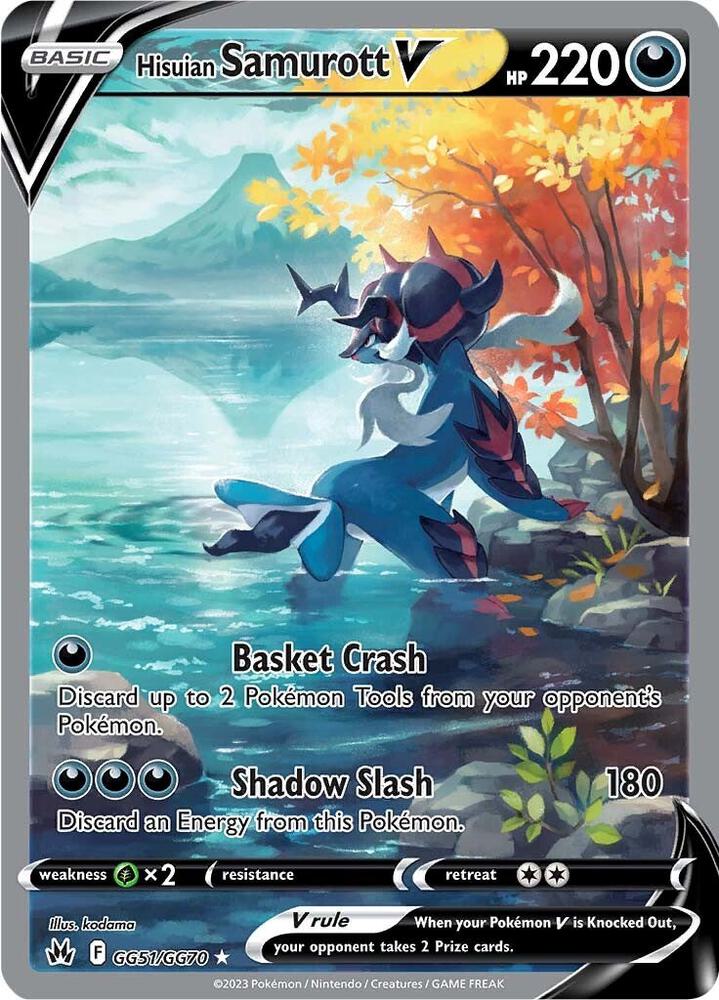 Hisuian Samurott V (Galarian Gallery V) #GG51/GG70 – Crown Zenith