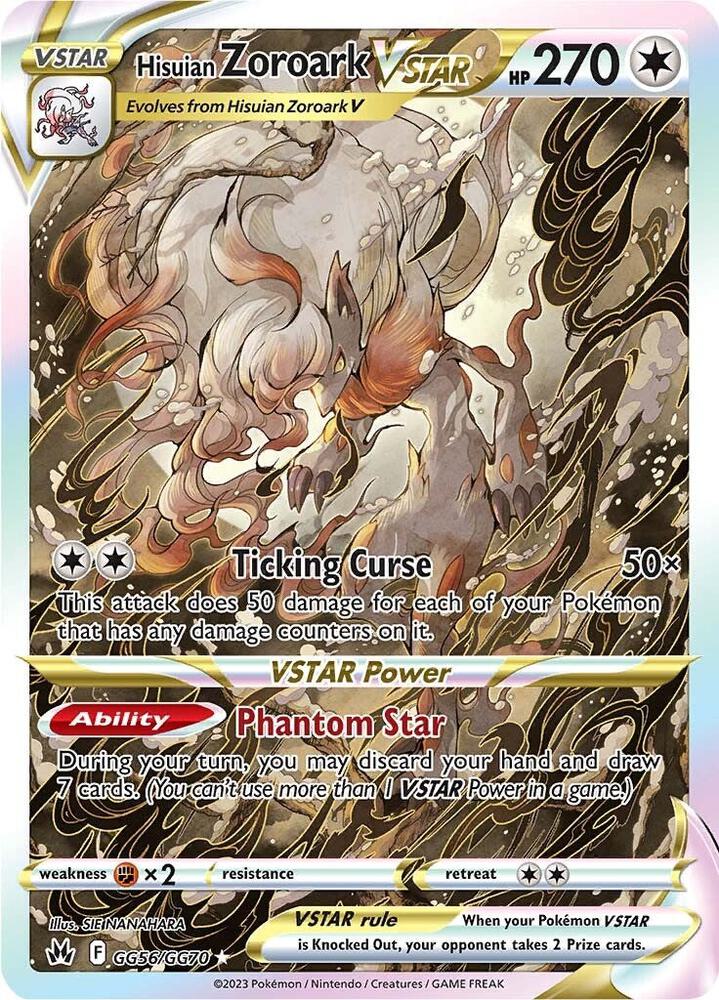 Hisuian Zoroark VSTAR (Galarian Gallery VSTAR) #GG56/GG70 – Crown Zenith