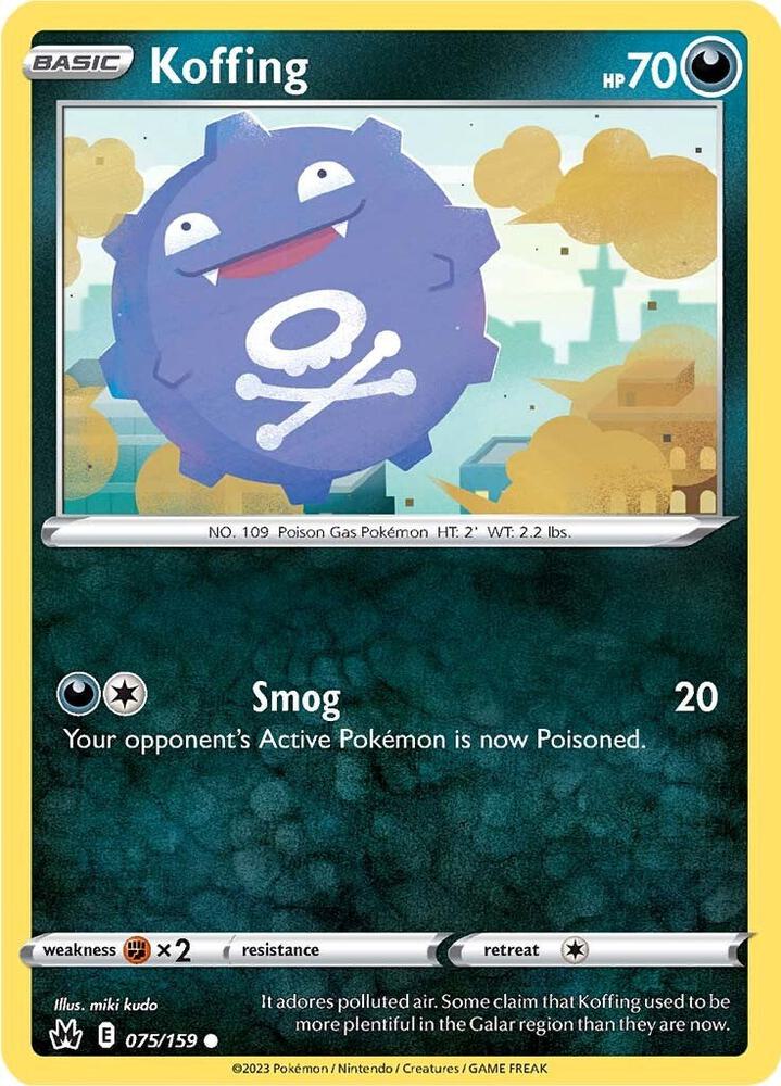 Koffing Reverse Holo #075/159 – Crown Zenith