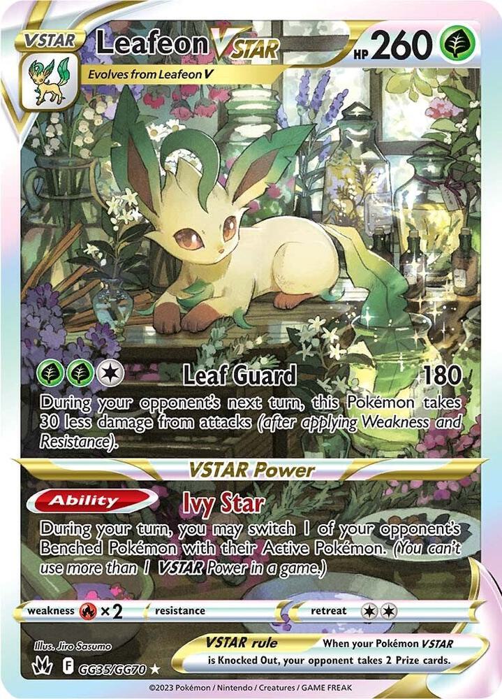Leafeon VSTAR (Galarian Gallery VSTAR) #GG35/GG70 – Crown Zenith