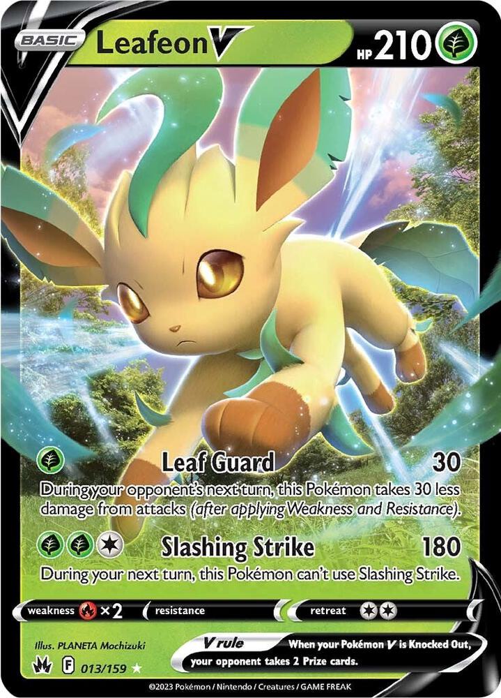 Leafeon V (Holo Rare V) #013/159 – Crown Zenith