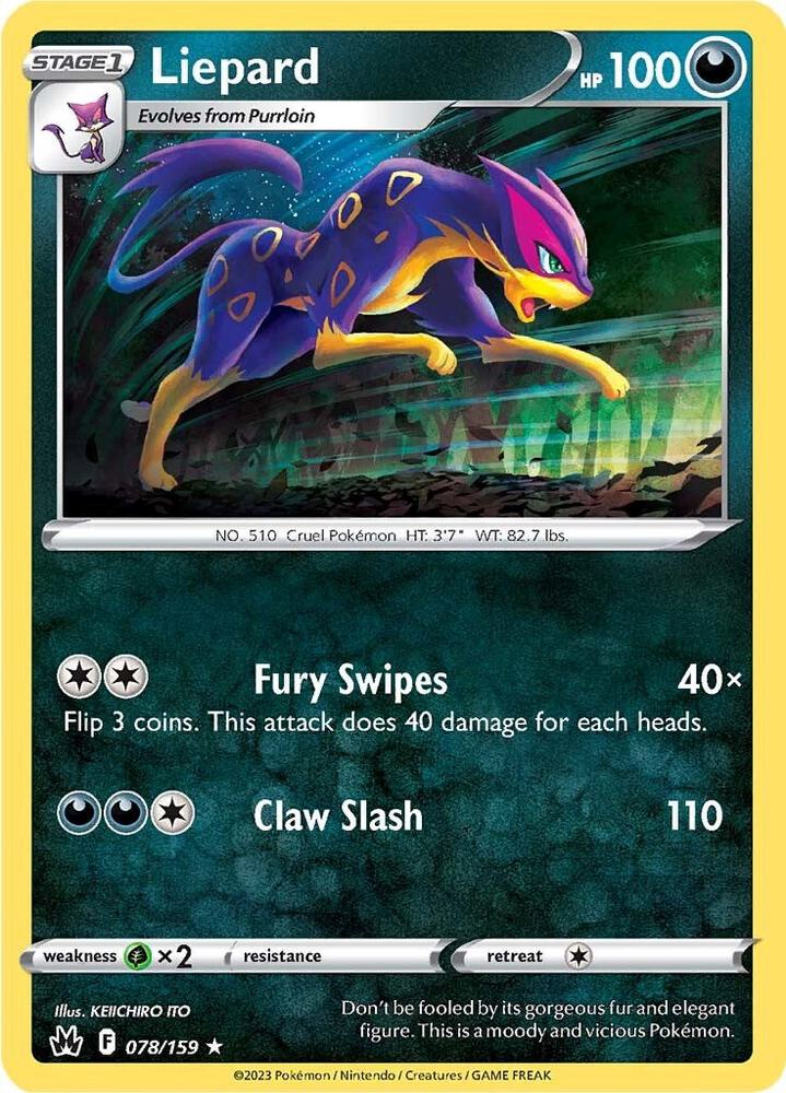 Liepard Reverse Holo #078/159 – Crown Zenith