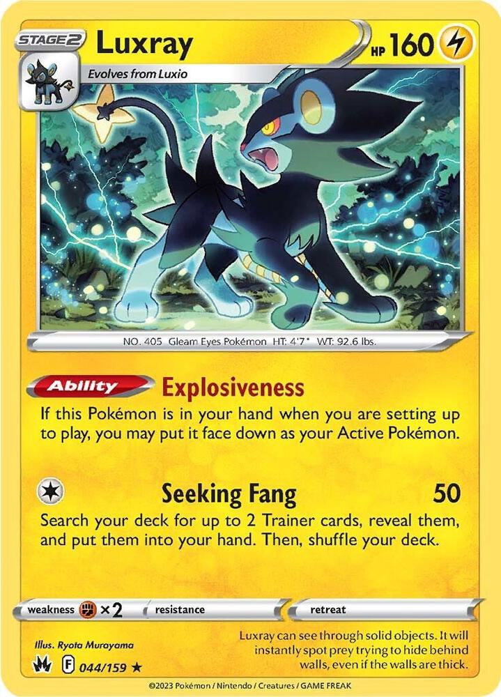 Luxray Reverse Holo #044/159 – Crown Zenith