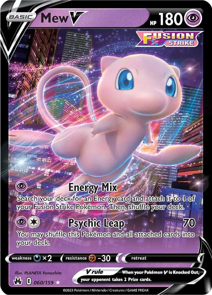 Mew V (Holo Rare V) #060/159 – Crown Zenith