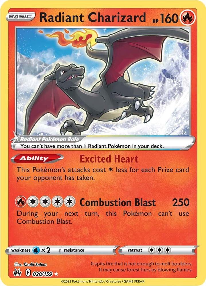 Radiant Charizard (Radiant Rare) #020/159 – Crown Zenith