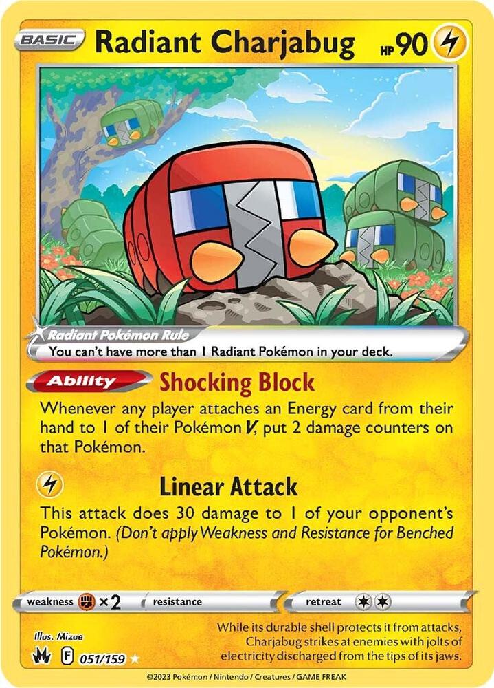 Radiant Charjabug (Radiant Rare) #051/159 – Crown Zenith