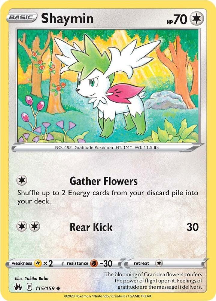 Shaymin Reverse Holo #115/159 – Crown Zenith