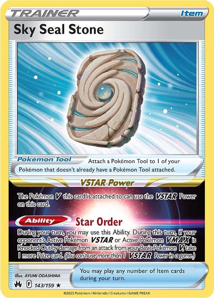 Sky Seal Stone Reverse Holo #143/159 – Crown Zenith
