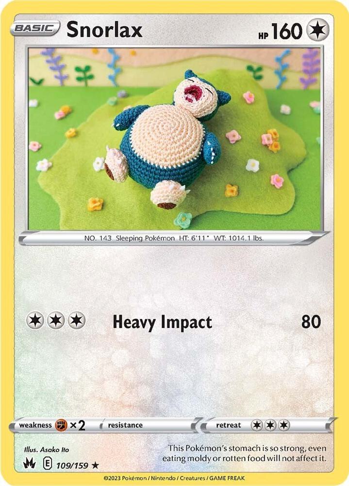 Snorlax Reverse Holo #109/159 – Crown Zenith