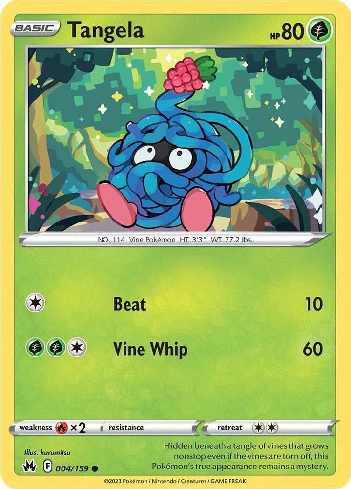 Tangela Reverse Holo #004/159 – Crown Zenith
