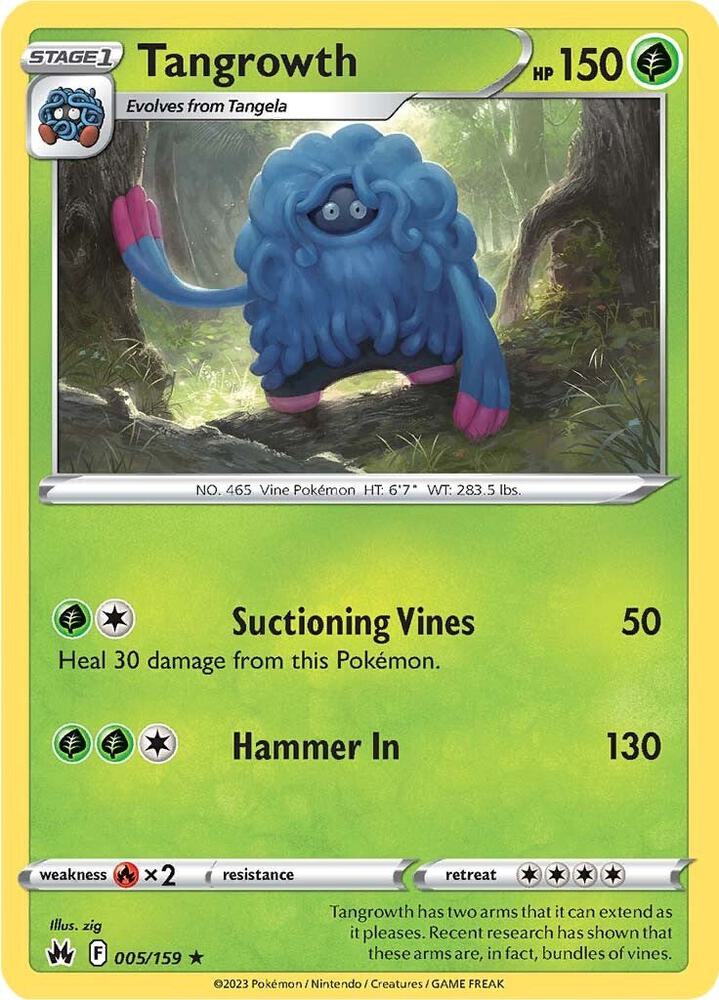 Tangrowth Reverse Holo #005/159 – Crown Zenith