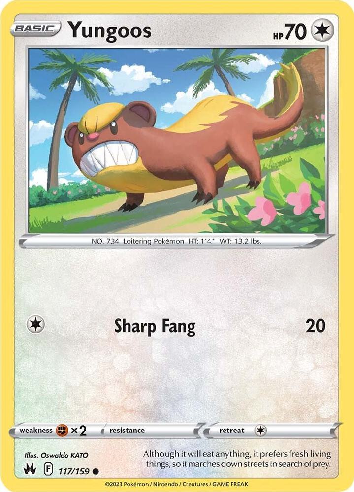 Yungoos Reverse Holo #117/159 – Crown Zenith