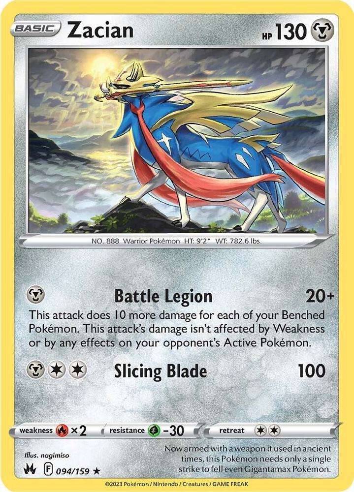 Zacian Reverse Holo #094/159 – Crown Zenith