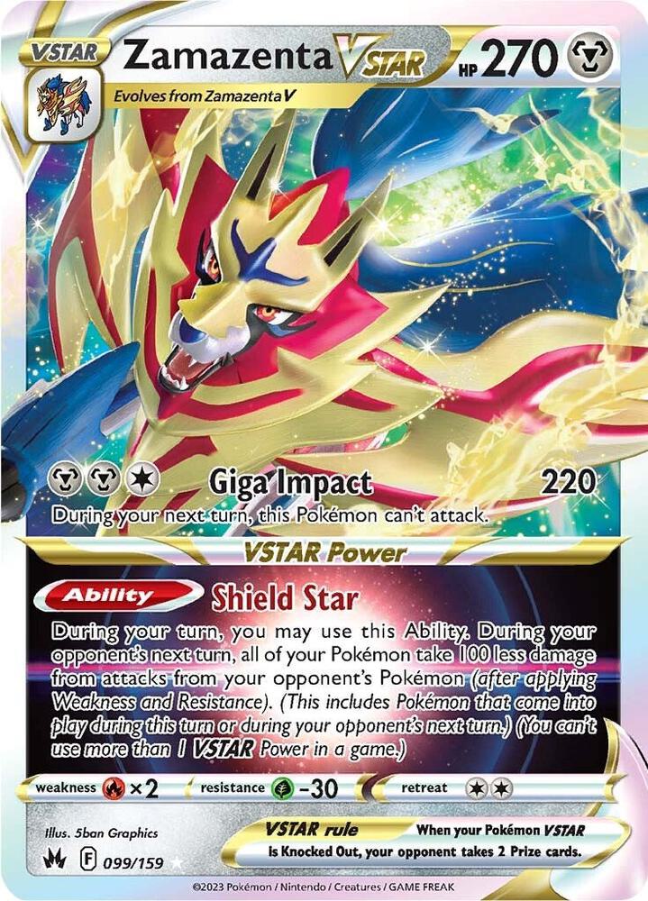 Zamazenta VSTAR (Holo Rare VSTAR) #099/159 – Crown Zenith