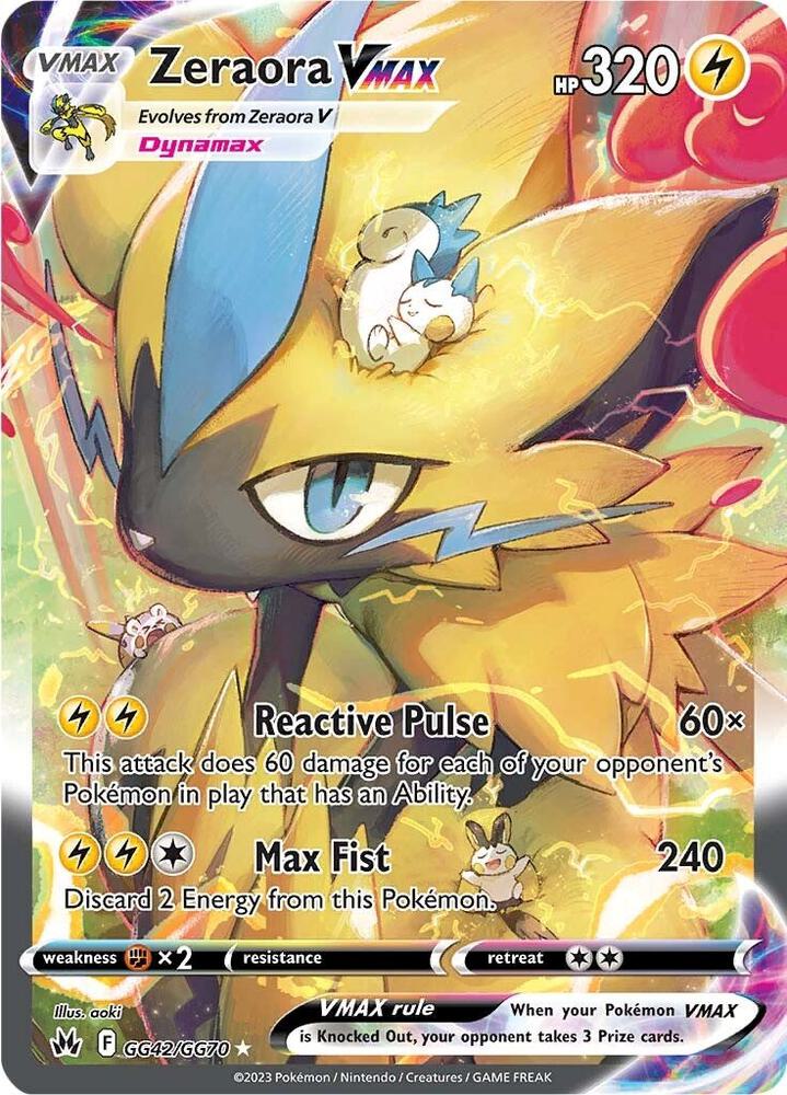 Zeraora VMAX (Galarian Gallery VMAX) #GG42/GG70 – Crown Zenith