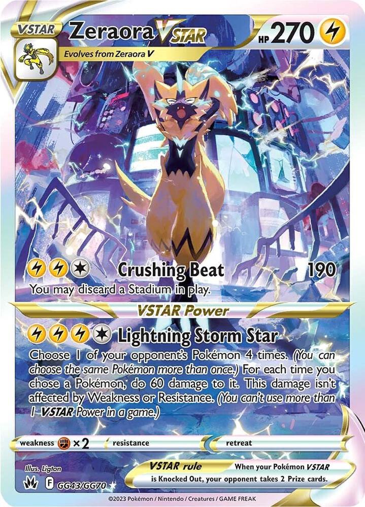 Zeraora VSTAR (Galarian Gallery VSTAR) #GG43/GG70 – Crown Zenith