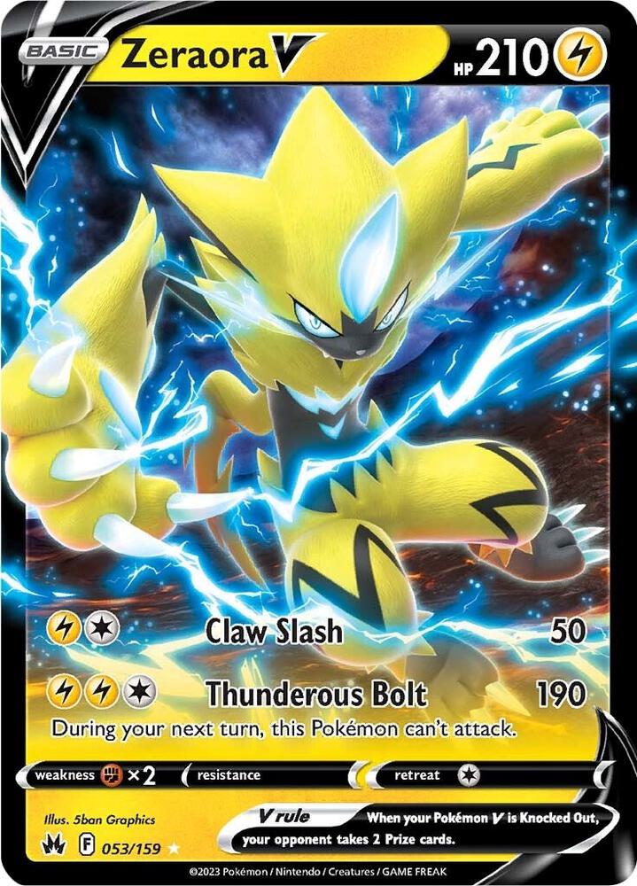 Zeraora V (Holo Rare V) #053/159 – Crown Zenith